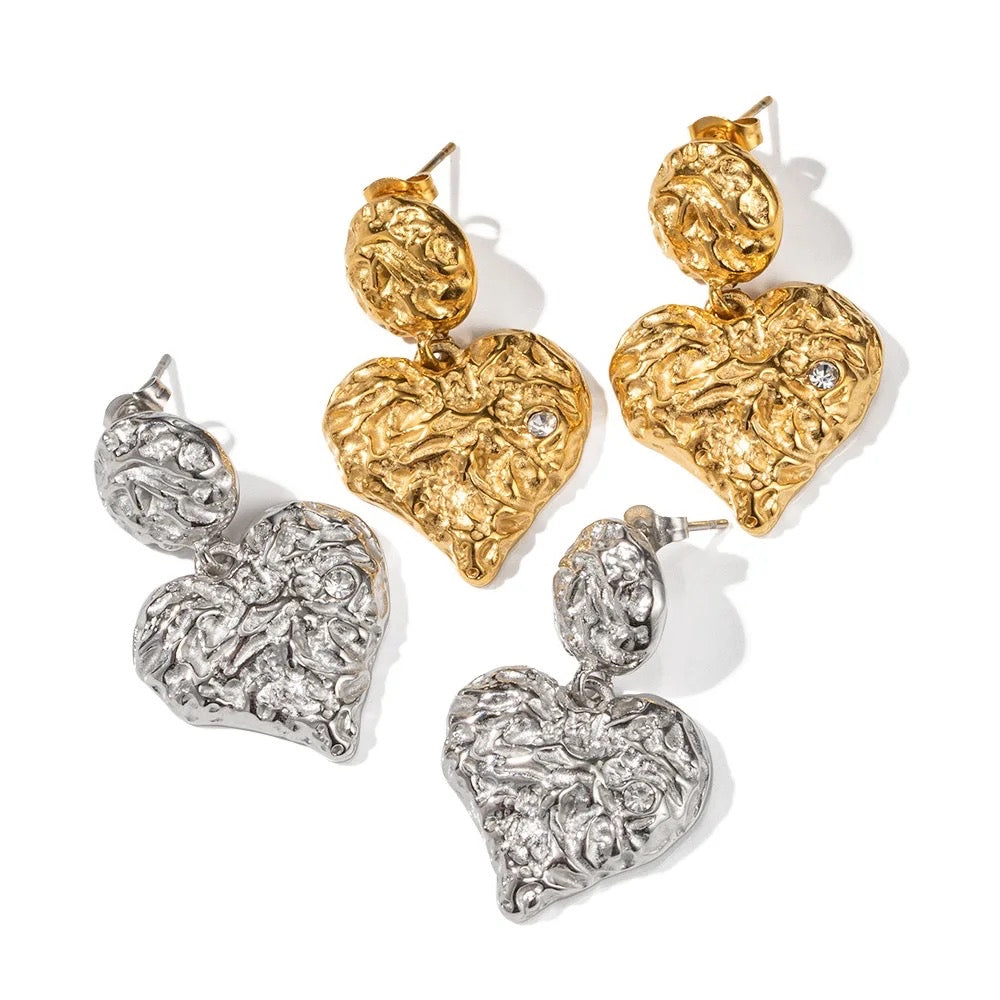 Karla heart earrings