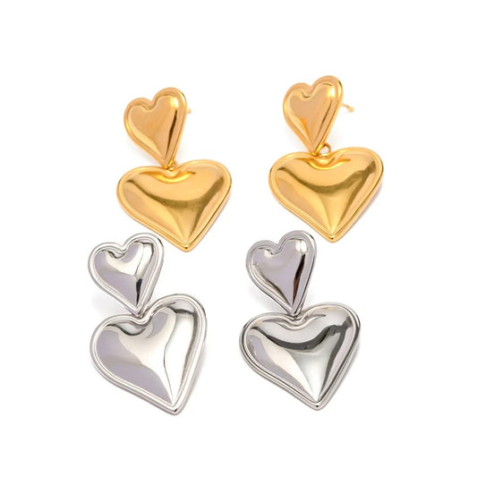 Heart clover earrings