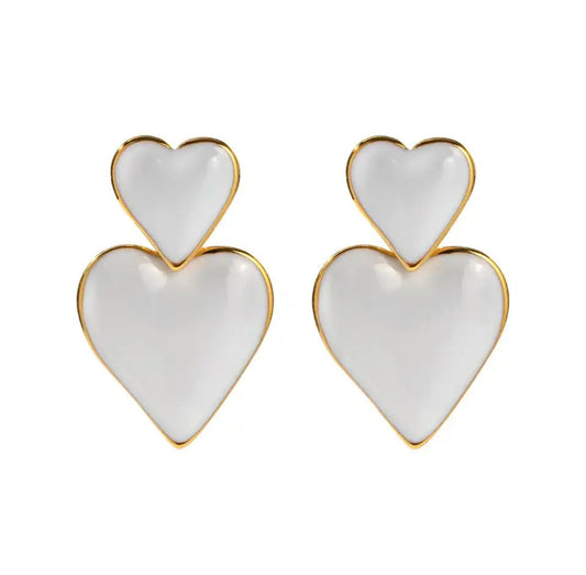 Black heart earrings