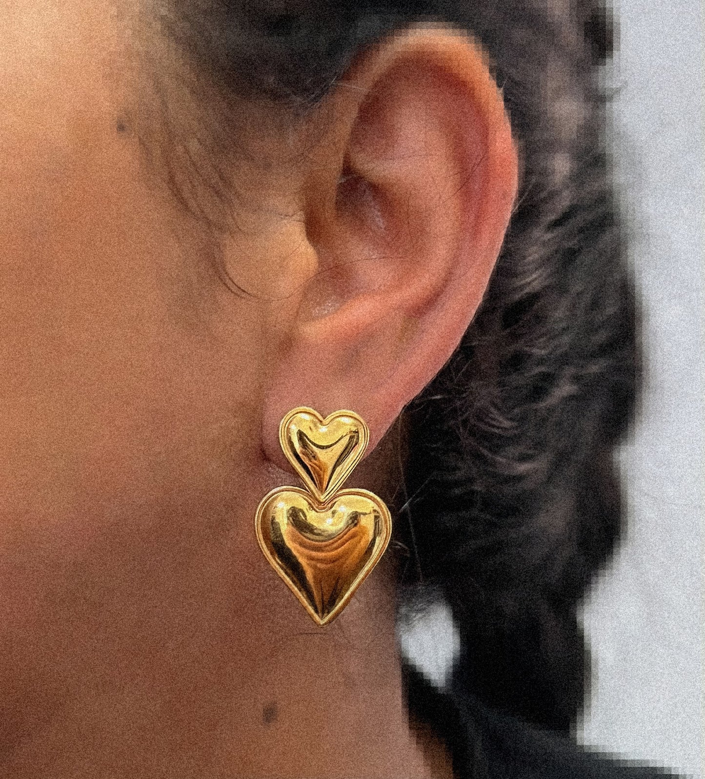 Heart clover earrings